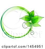 Clipart Of A Green Leaf Frame Eco Design Element Royalty Free Vector Illustration