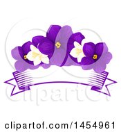 Poster, Art Print Of Purple Violet And Jasmine Flower Design Element