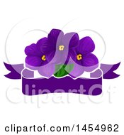 Purple Violet Flower Design Element