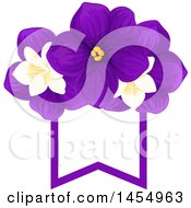 Purple Violet And Jasmine Flower Design Element