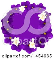 Clipart Of A Purple Violet And Jasmine Flower Design Element Royalty Free Vector Illustration