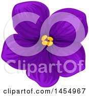 Purple Violet Flower Design Element