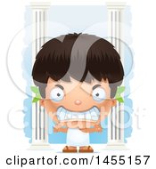 Poster, Art Print Of 3d Mad Greek Boy With Columns