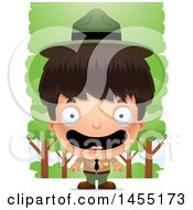 Poster, Art Print Of 3d Happy Park Ranger Boy In The Woods