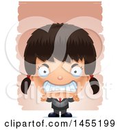 Poster, Art Print Of 3d Mad Business Girl Against Strokes