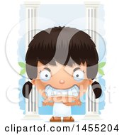 Poster, Art Print Of 3d Mad Greek Girl With Columns