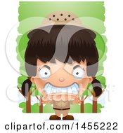 Poster, Art Print Of 3d Mad Safari Girl Against Trees