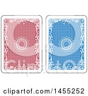 Poster, Art Print Of Red And Blue Playing Card Backs