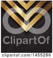 Clipart Of A Background Of Golden Arrows On Blackboard Royalty Free Vector Illustration by KJ Pargeter