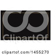 Clipart Of A Golden Frame On Black Business Card Or Background Design Royalty Free Vector Illustration