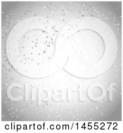Clipart Of A Grayscale Low Poly Connected Dots Background Royalty Free Vector Illustration