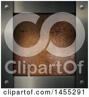 Clipart Of A Metal Frame Over Brown Royalty Free Illustration