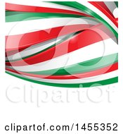 Poster, Art Print Of Background Of Italian Flag Ribbon Banners Over White Text Space