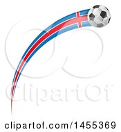 Clipart Of A Soccer Ball And Argentine Flag Ribbon Royalty Free Vector Illustration by Domenico Condello