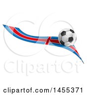 Poster, Art Print Of Soccer Ball And Argentine Flag Ribbon