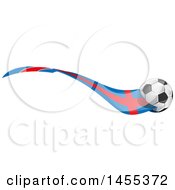 Poster, Art Print Of Soccer Ball And Argentine Flag Ribbon
