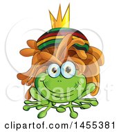 Cartoon Happy Rasta Frog With Dreadlocks