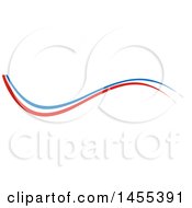 Clipart Of A French Flag Themed Swoosh Design Element Royalty Free Vector Illustration