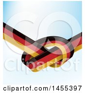 Clipart Of A Knotted German Ribbon Flag Over Gradient Royalty Free Vector Illustration by Domenico Condello