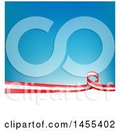 Clipart Of An Austrian Ribbon Flag Border Between White And Blue Royalty Free Vector Illustration