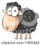 Cartoon Happy Black Sheep