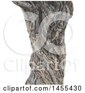 Clipart Of A Tree Trunk Entangled In Vines Royalty Free Vector Illustration by Pushkin