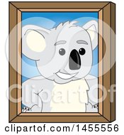 Clipart Of A Koala Bear School Mascot Character Portrait Royalty Free Vector Illustration