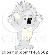 Poster, Art Print Of Cheering Koala Bear School Mascot Character With A Mohawk