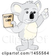 Poster, Art Print Of Koala Bear School Mascot Character Student Holding A Report Card