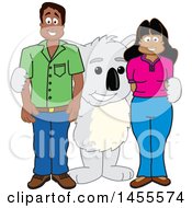 Clipart Of A Koala Bear School Mascot Character With Parents Royalty Free Vector Illustration by Toons4Biz