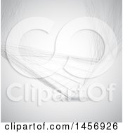 Clipart Of A Grayscale Abstract Wireframe Background Royalty Free Vector Illustration
