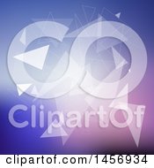 Clipart Of A Blue And Purple Low Poly Background Royalty Free Vector Illustration