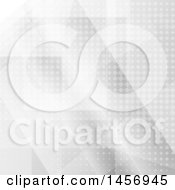 Clipart Of A Grayscale Geometric Background Royalty Free Vector Illustration