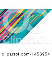 Clipart Of A Colorful Diagonal Lines Background Or Business Card Design Royalty Free Vector Illustration