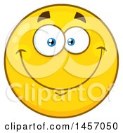 Clipart Of A Cartoon Smiling Yellow Emoji Smiley Face Royalty Free Vector Illustration