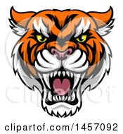 Poster, Art Print Of Tough Tiger Mascot Face