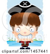 Poster, Art Print Of 3d Mad White Boy Pirate Over Strokes