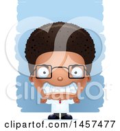 Poster, Art Print Of 3d Mad Black Boy Scientist Over Strokes