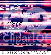 Pink And Purple Distorted Glitch Effect Background