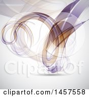 Poster, Art Print Of Background Of An Abstract Swirl In Brown And Purple Over Shading