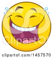 Clipart Of A Cartoon Laughing Emoji Smiley Face Royalty Free Vector Illustration