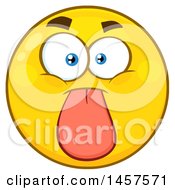 Clipart Of A Cartoon Emoji Smiley Face Sticking His Tongue Out Royalty Free Vector Illustration