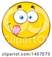 Clipart Of A Cartoon Hungry Emoji Smiley Face Royalty Free Vector Illustration