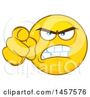 Poster, Art Print Of Cartoon Mad Pointing Emoji Smiley Face
