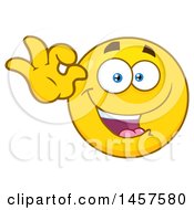 Clipart Of A Cartoon Emoji Smiley Face Gesturing Ok Royalty Free Vector Illustration by Hit Toon