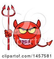 Clipart Of A Cartoon Devil Emoji Smiley Face Royalty Free Vector Illustration by Hit Toon