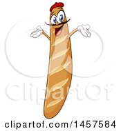 Clipart Of A Cartoon French Baguette Character Royalty Free Vector Illustration by yayayoyo