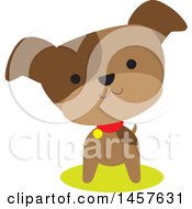 Poster, Art Print Of Cute Brown Pupppy Dog With His Head Cocked