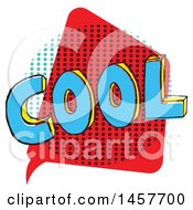 Clipart Of A Comic Styled Pop Art Cool Word Bubble Royalty Free Vector Illustration