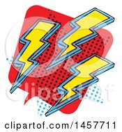 Comic Styled Pop Art Lightning Word Bubble